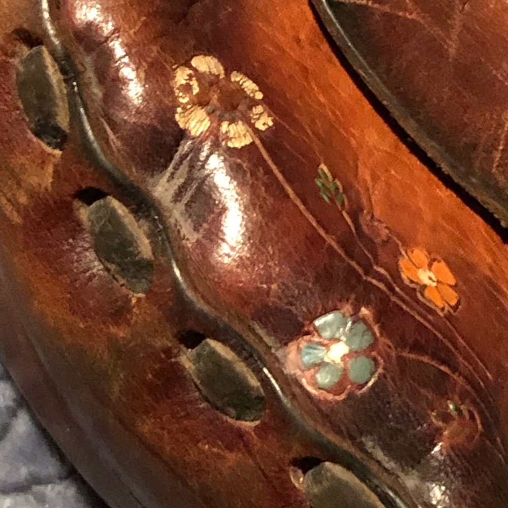RARE vintage stamped Mexico basket weave tooled leather shoulder hobo rare gem! - Picture 9 of 17